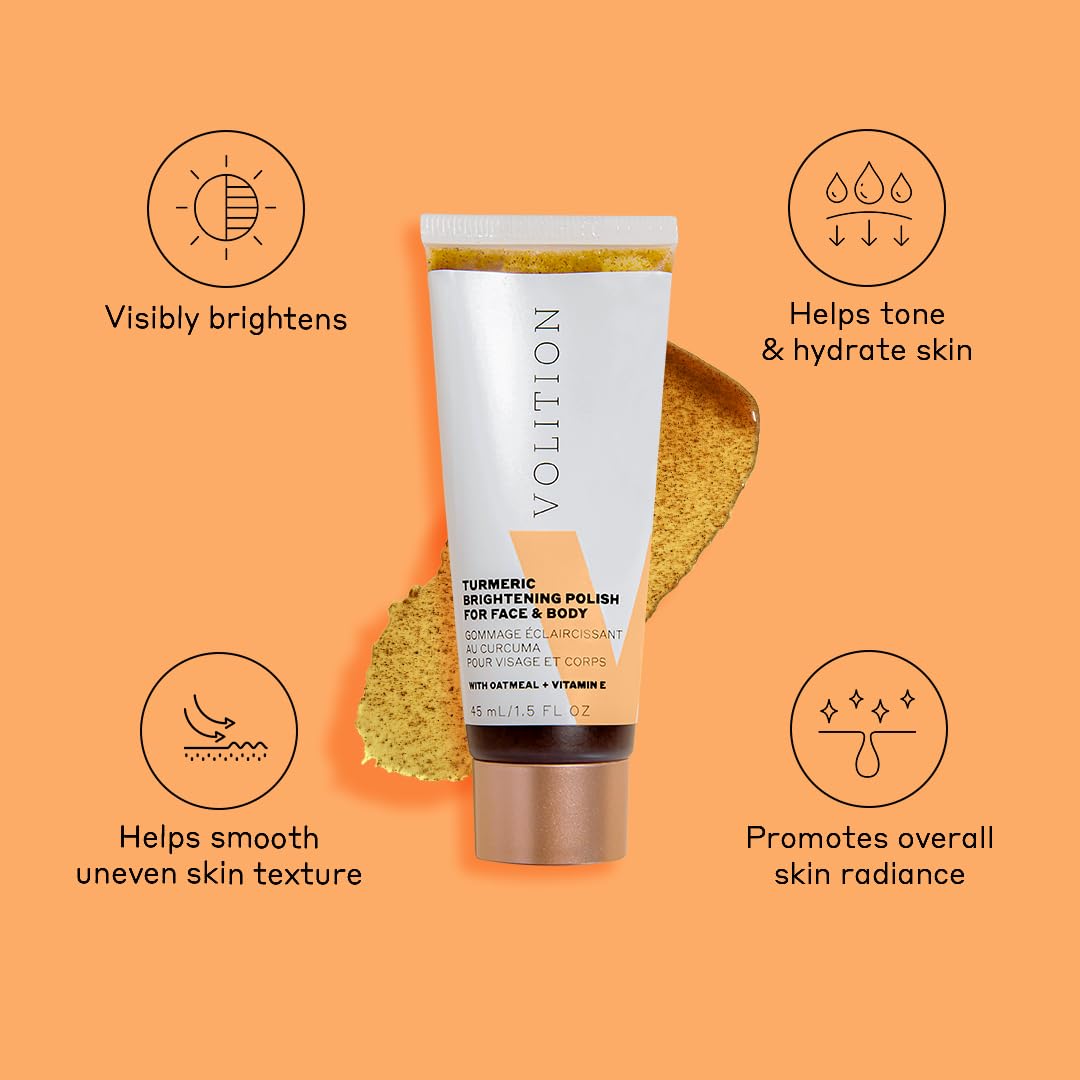 Volition Turmeric Brightening Polish close-up texture with micro-exfoliants for brightness