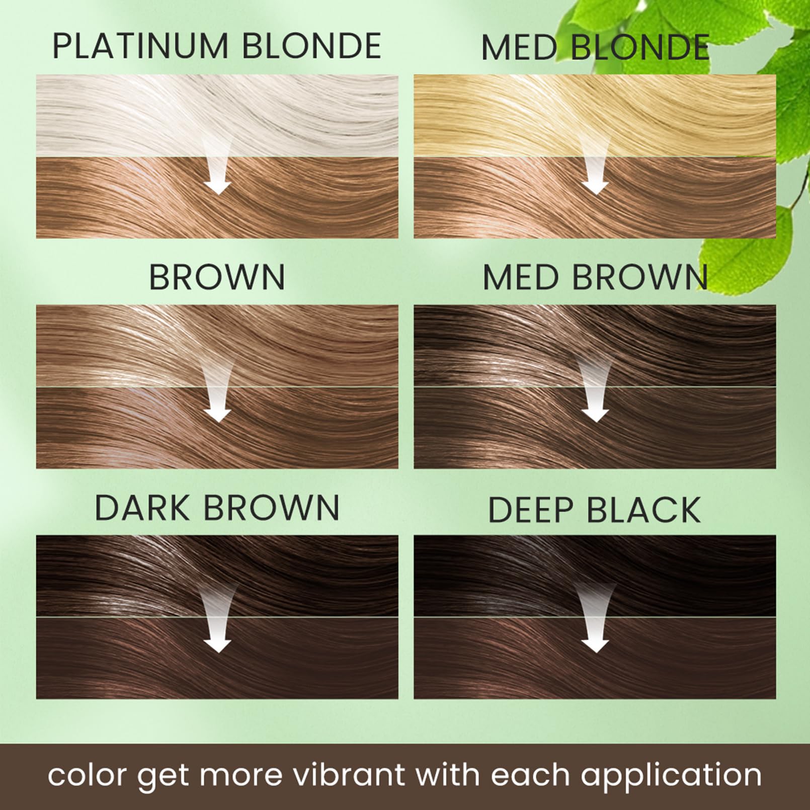 VOLLUCK Hair Dye Shampoo chestnut brown swatch suggests rich versatile shade