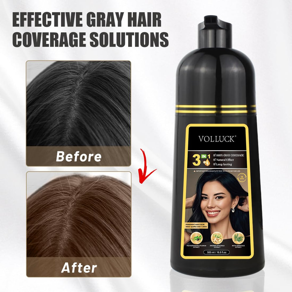 VOLLUCK Hair Dye Shampoo gloves image reinforces safe, mess-free application