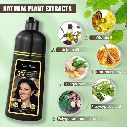 VOLLUCK Hair Dye Shampoo lather demonstrates color development while cleansing