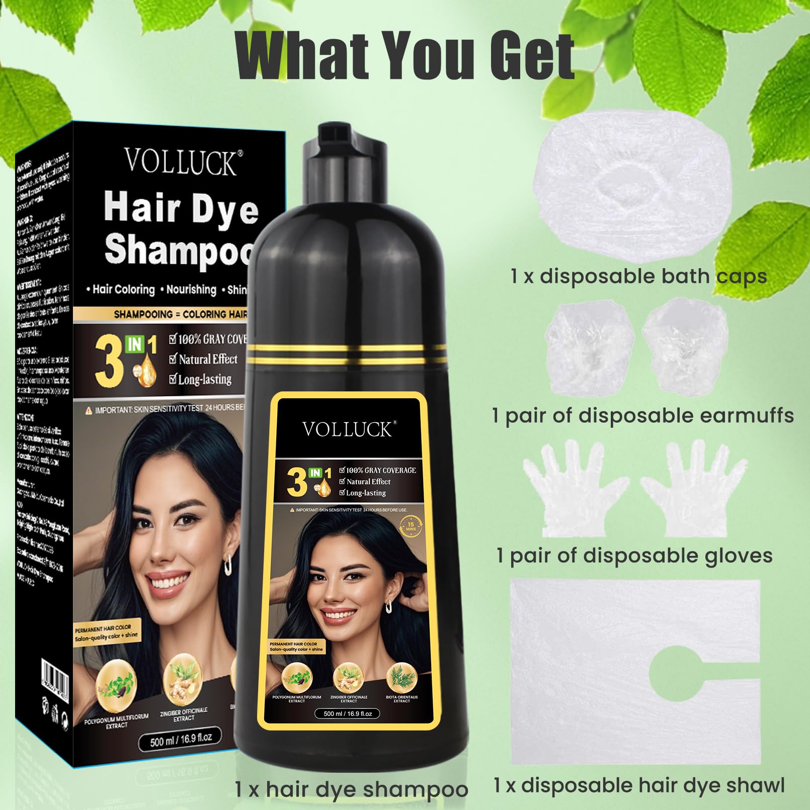 VOLLUCK Hair Dye Shampoo shiny soft finish after color