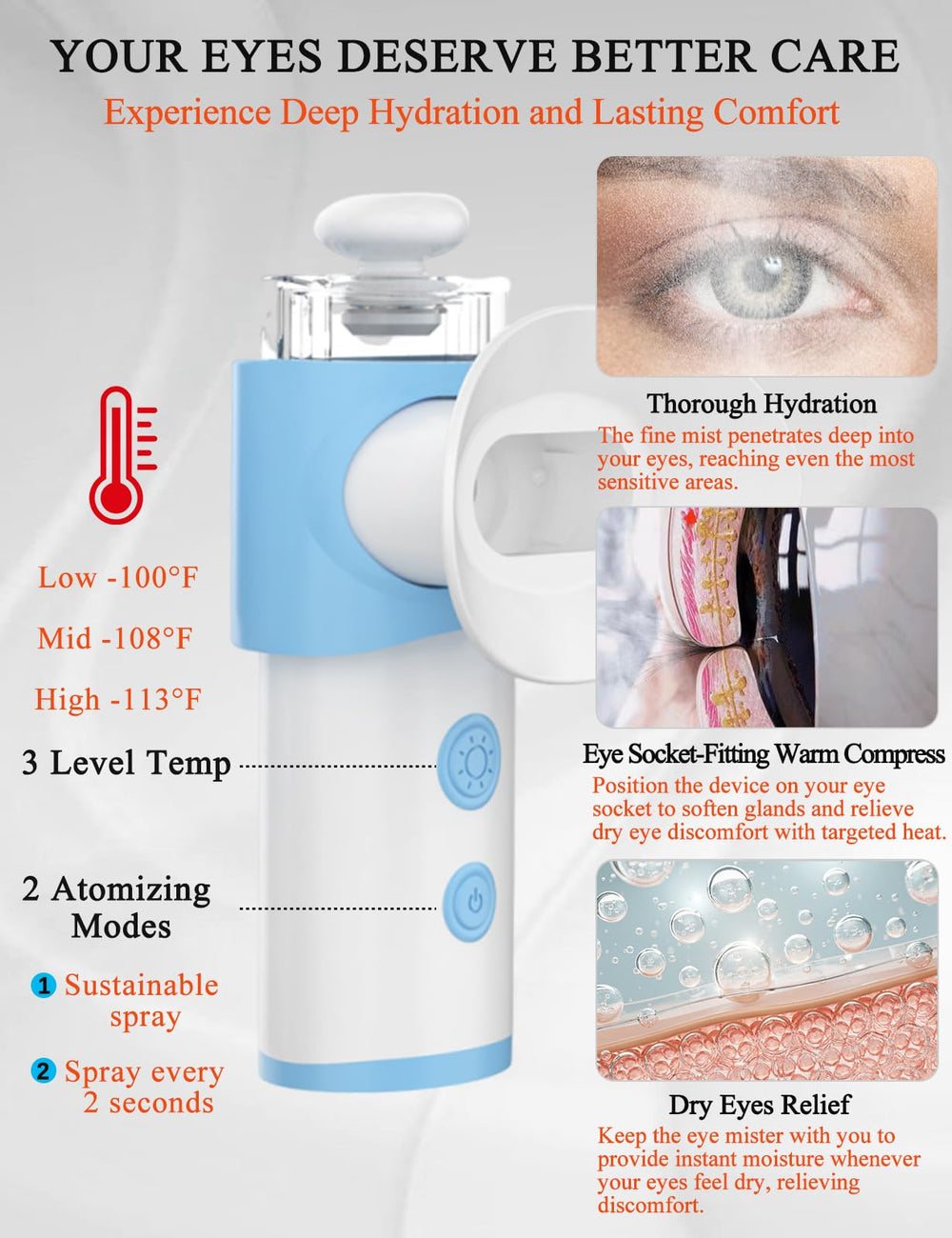 Vowleike Eye Steamer travel companion for on-the-road care.