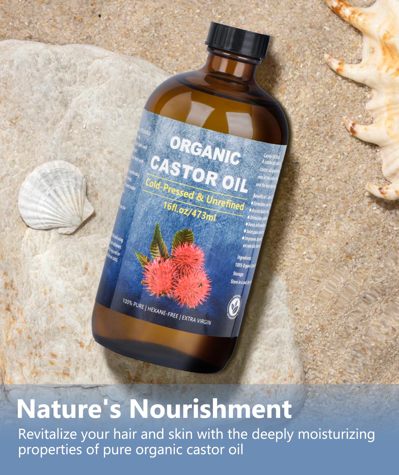VRJEUGO castor oil for eyelashes and brows, may support fuller-looking lashes.