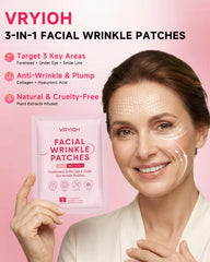 Vryioh under-eye patches hydrate delicate skin and reduce creases.