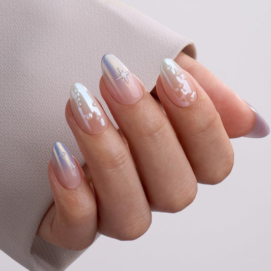 32 French-tip VSALON nails in 16 sizes for precise fit.