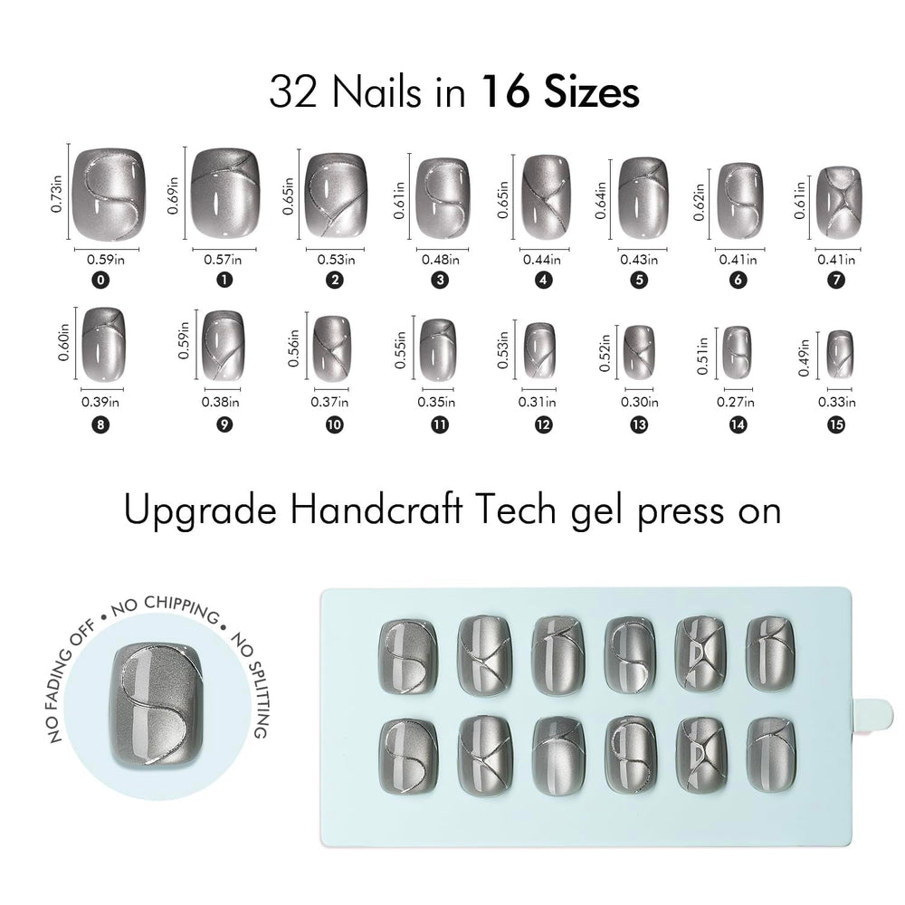 VSALON quick-apply press-on nails save time with a 3-minute fit.