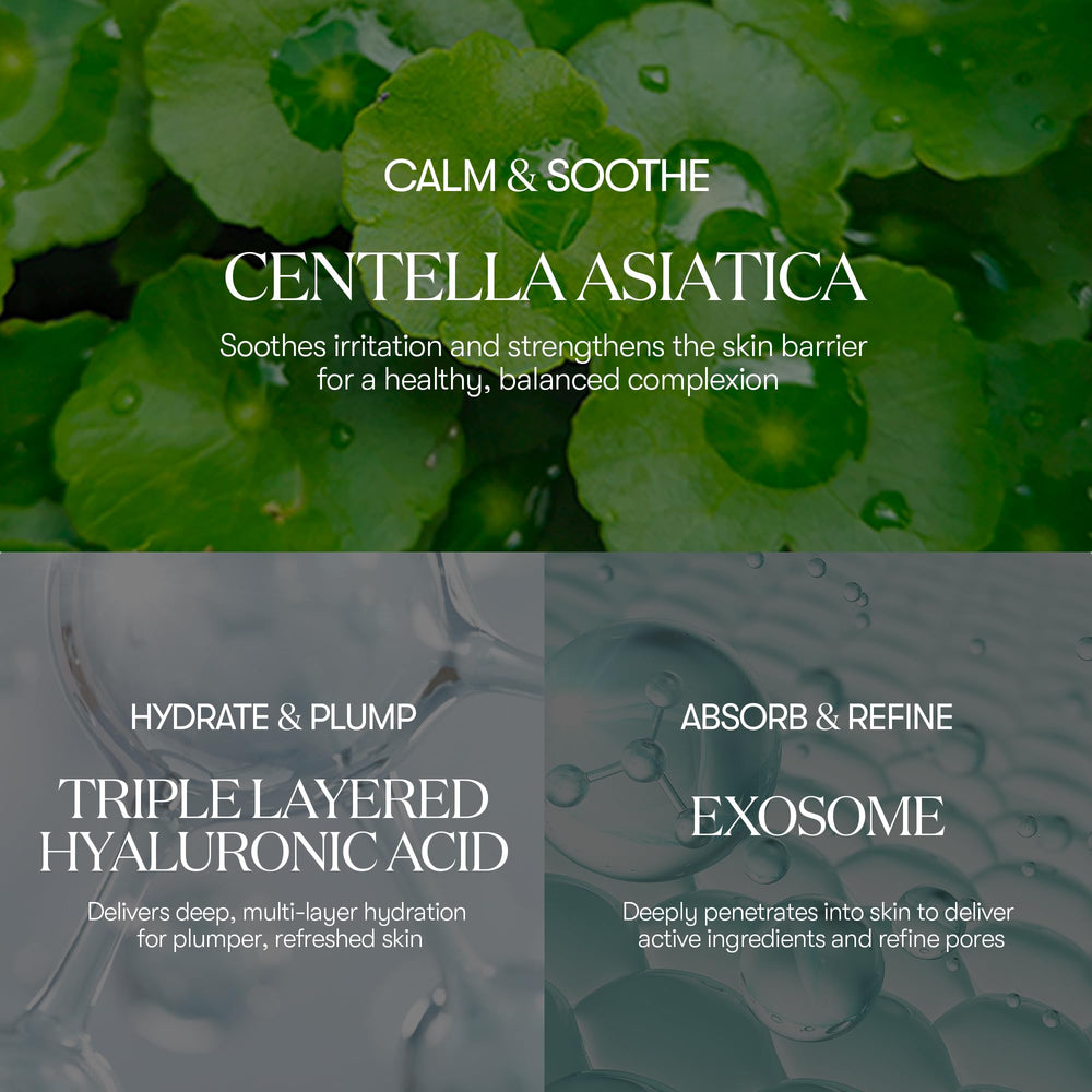 VT COSMETICS Cica-Exosome Moisture Mask ampoule-essence closeup highlighting non-sticky hydration