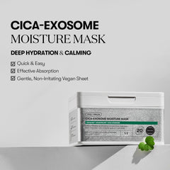 VT COSMETICS Cica-Exosome Moisture Mask closeup revealing hydrating serum and gentle fit