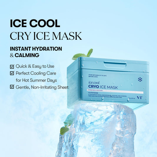 Applying the Cryo Ice Mask sheet delivers instant cooling and soothing effects.