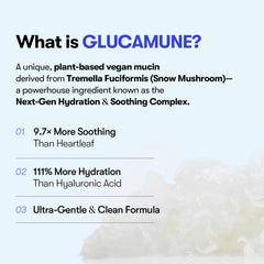 Fragrance-free label on VT COSMETICS Glucamune toner promotes gentle care for sensitive skin