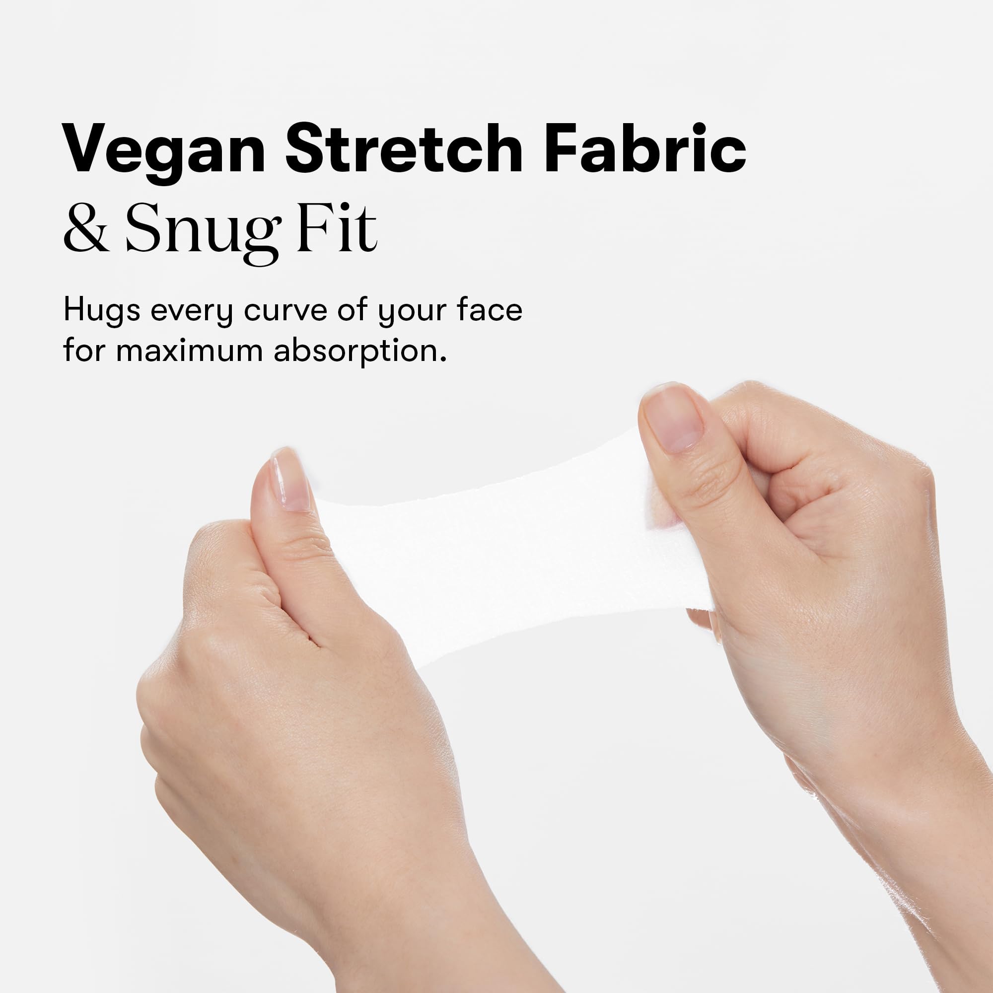 VT COSMETICS PDRN Tension Toner Pad vegan stretch fabric demonstration
