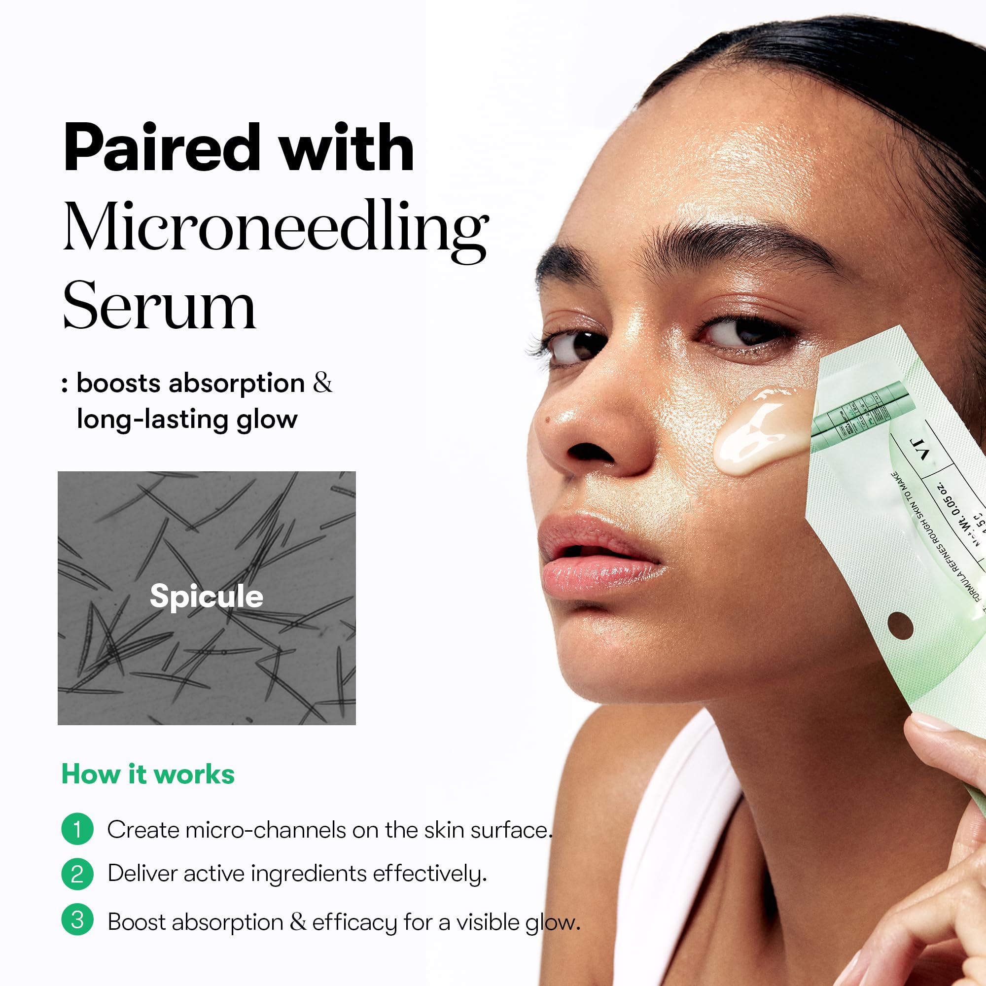 VT COSMETICS Reti-A Reedle Shot 100 mask worn on the face for even delivery