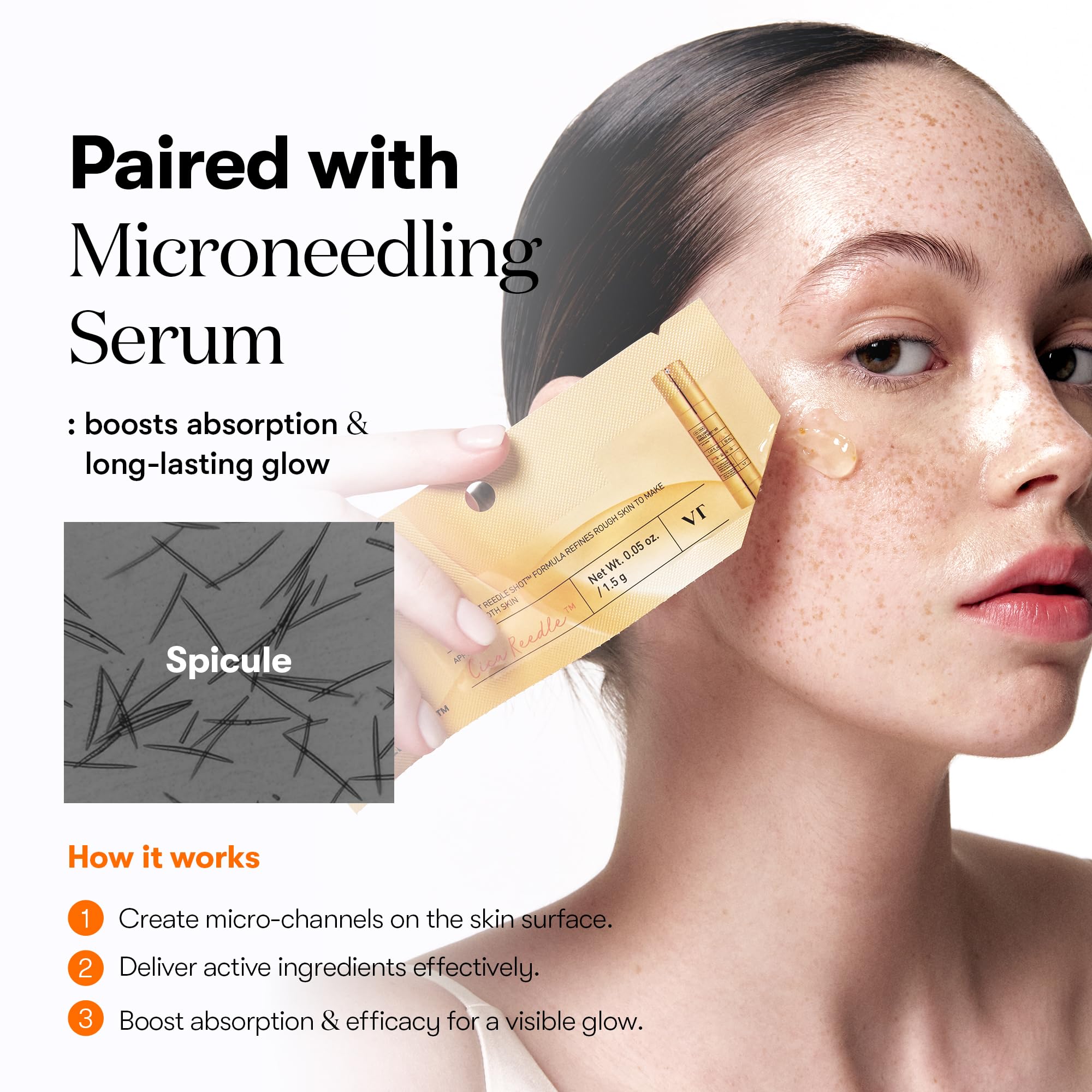 VT COSMETICS Vita-Light Reedle Shot daily-use-glow enables quick radiance before makeup.