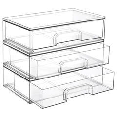 Vtopmart clear stackable drawer organizer for makeup palettes and cosmetics