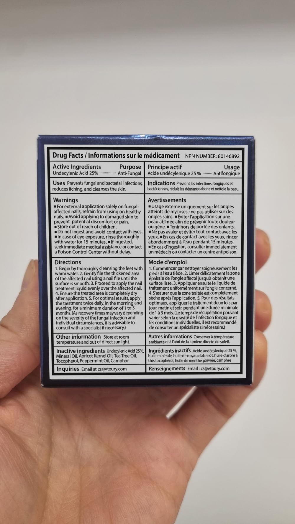 VTROUY bottle pour action, convenient two-step daily treatment.