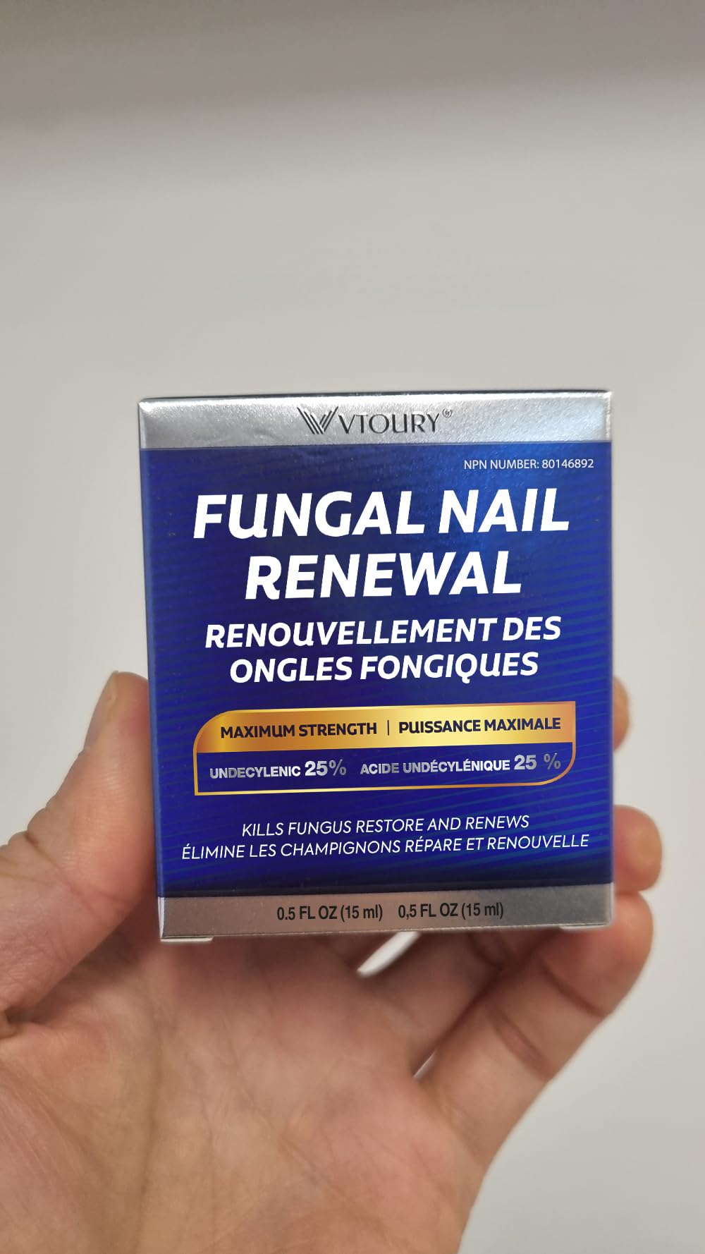 VTROUY undecylenic acid 25% label detail, strong formula for targeted care.
