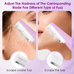 Twelve replacement blades ensure consistent, gentle facial hair removal.