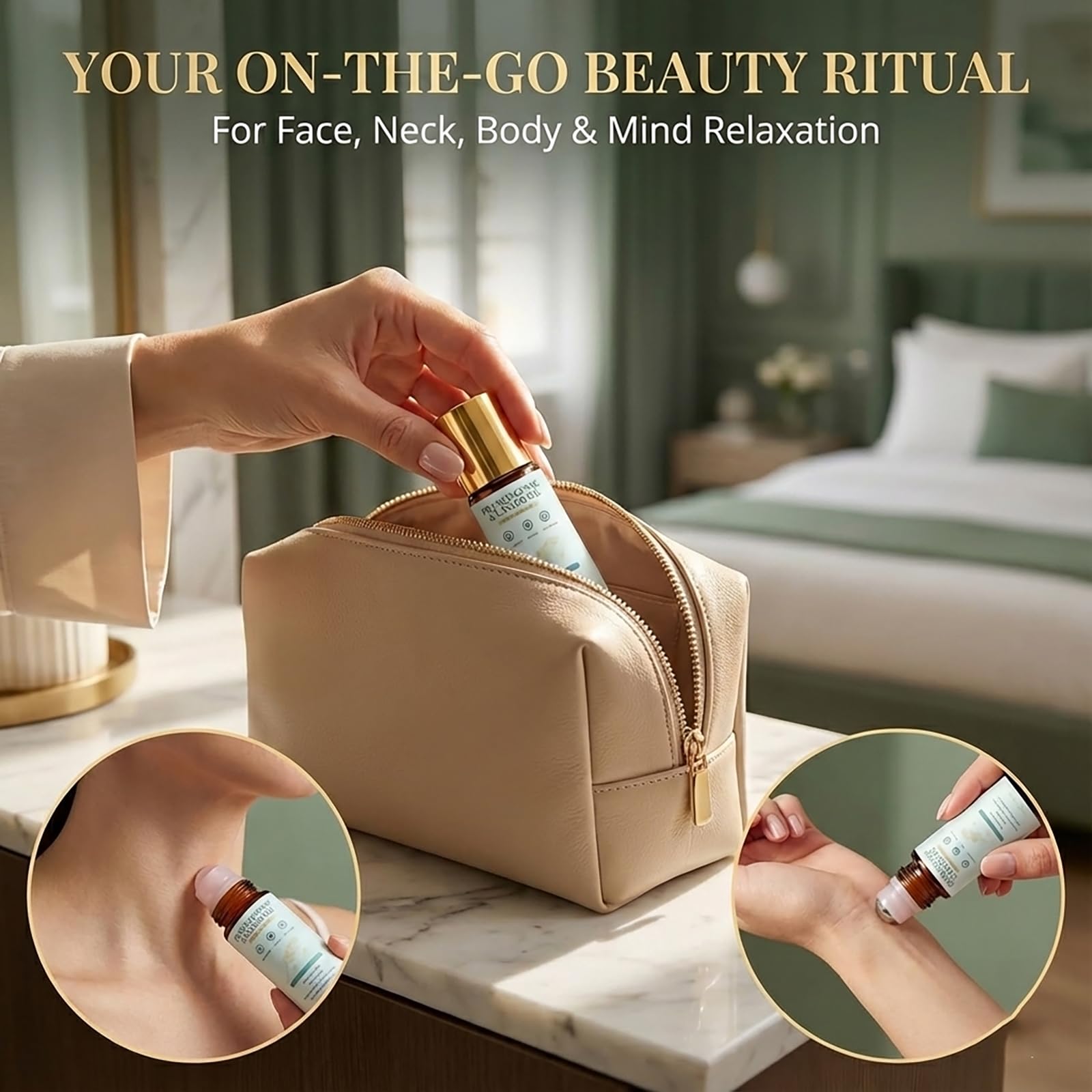 Vunqibroz travel case setup for on-the-go self care