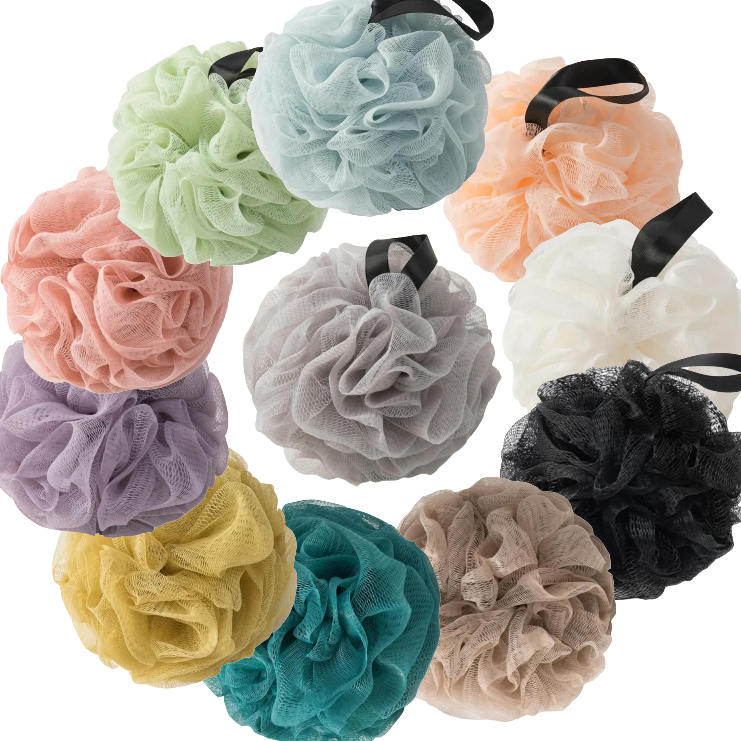 VVmotes loofah sponges gift-ready for home, gym, or travel showers.