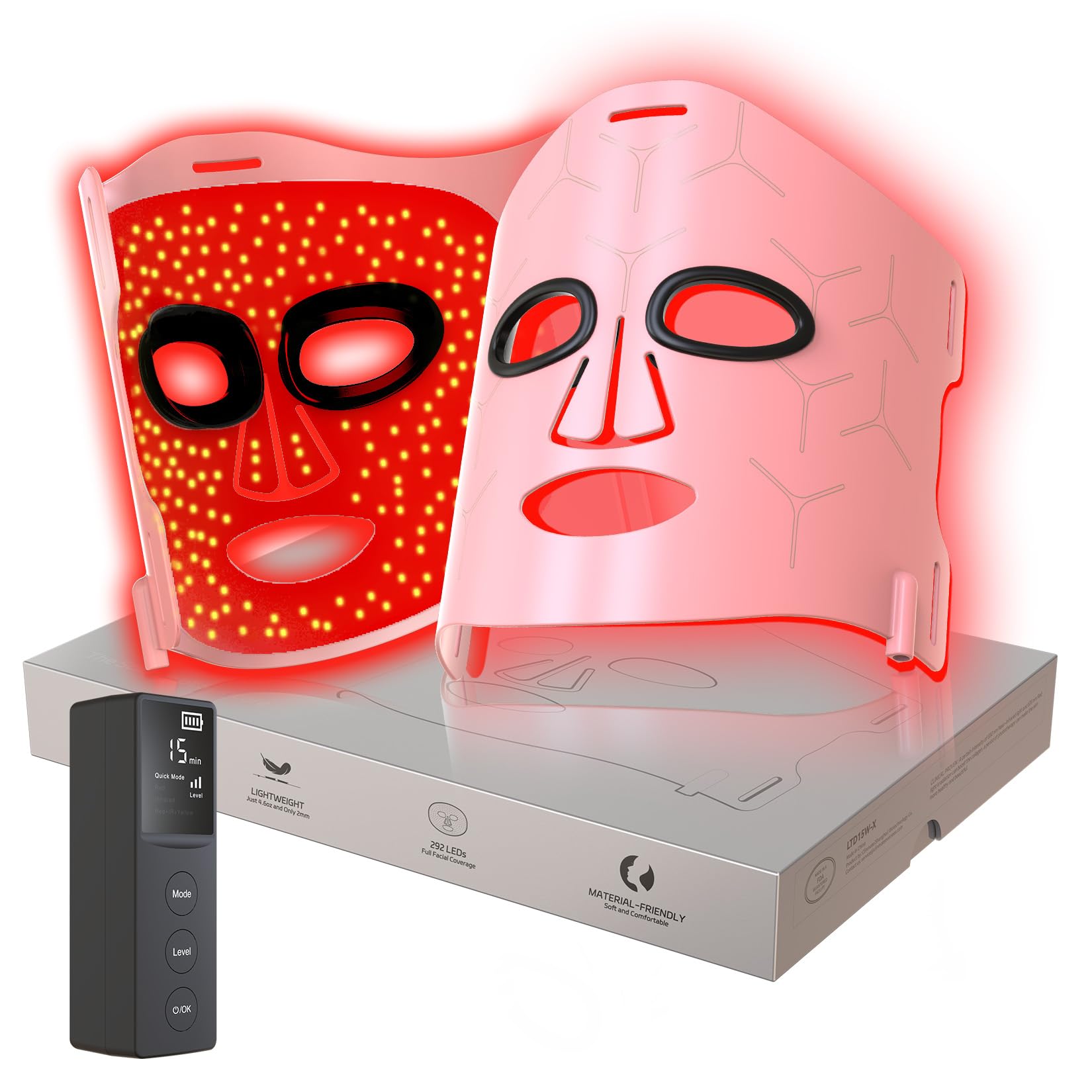 V VYM by Clinmate infrared therapy mask front view for convenient at-home skincare sessions.