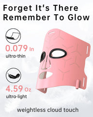 V VYM infrared therapy mask soft silicone texture with non-marking wear.