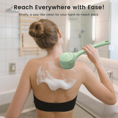 VWMYQ electric back scrubber IPX7 waterproof in shower for safe cleansing.
