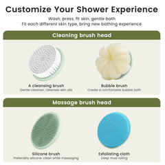 VWMYQ electric back scrubber rechargeable-battery with long-lasting power for weeks.