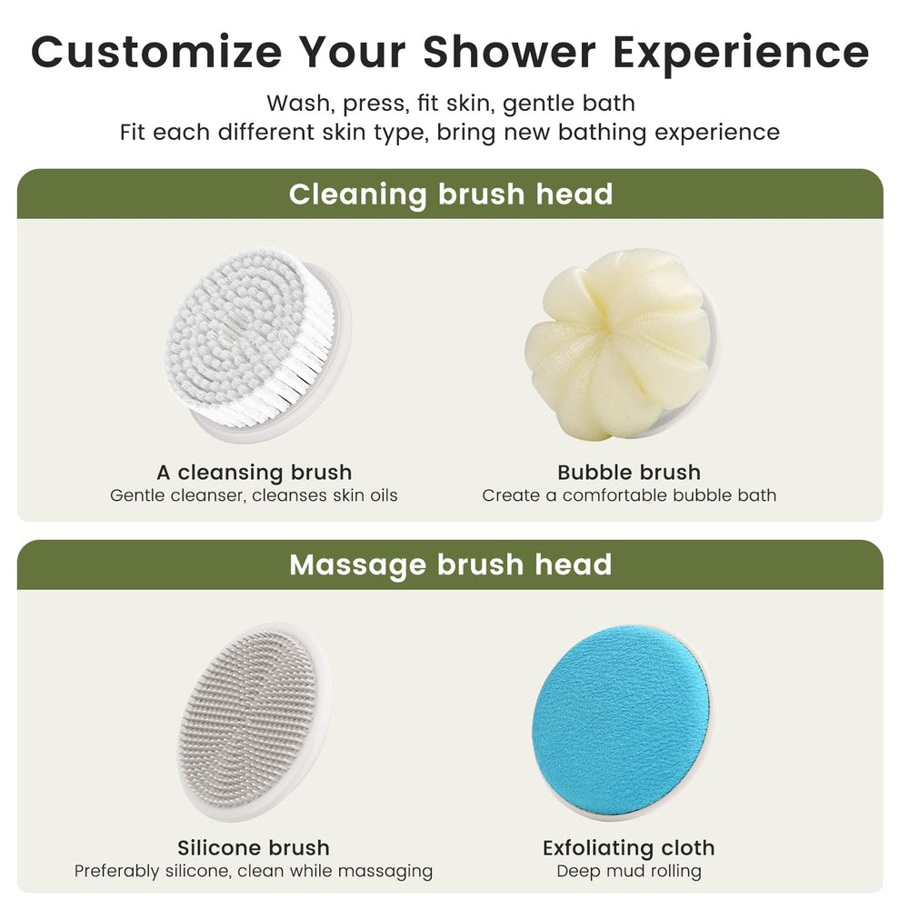 VWMYQ soft nylon bristles back scrubber gentle on sensitive skin