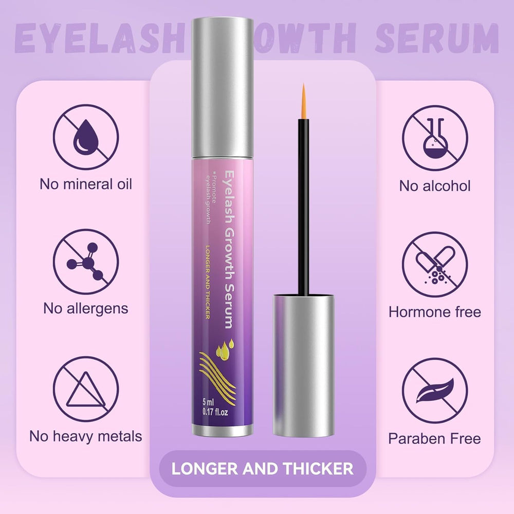 Vxzit eyelash serum being gently applied for sensitive-eye use.