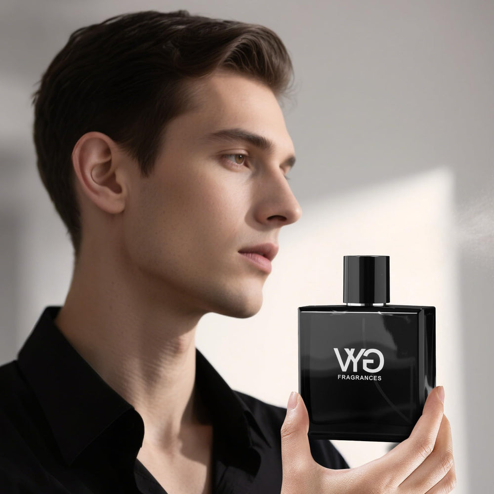 Lifestyle shot of VYG scent boosting social confidence
