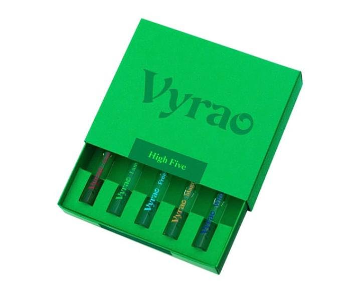 Vyrao High Five Set 7.5ml EDP bottles arranged for scent exploration.