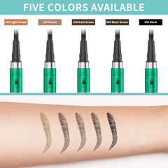 W3W dark brown swatch on skin showing long‑lasting, true color
