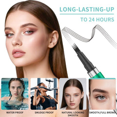 W3W lifestyle image of completed brows in morning routine, durable hold