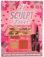 W7 Sculpt Love mascara closeup, defined lashes and lifted look.