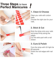 Wahrshei home manicure kit ready-to-apply gel nail stickers for fast nails