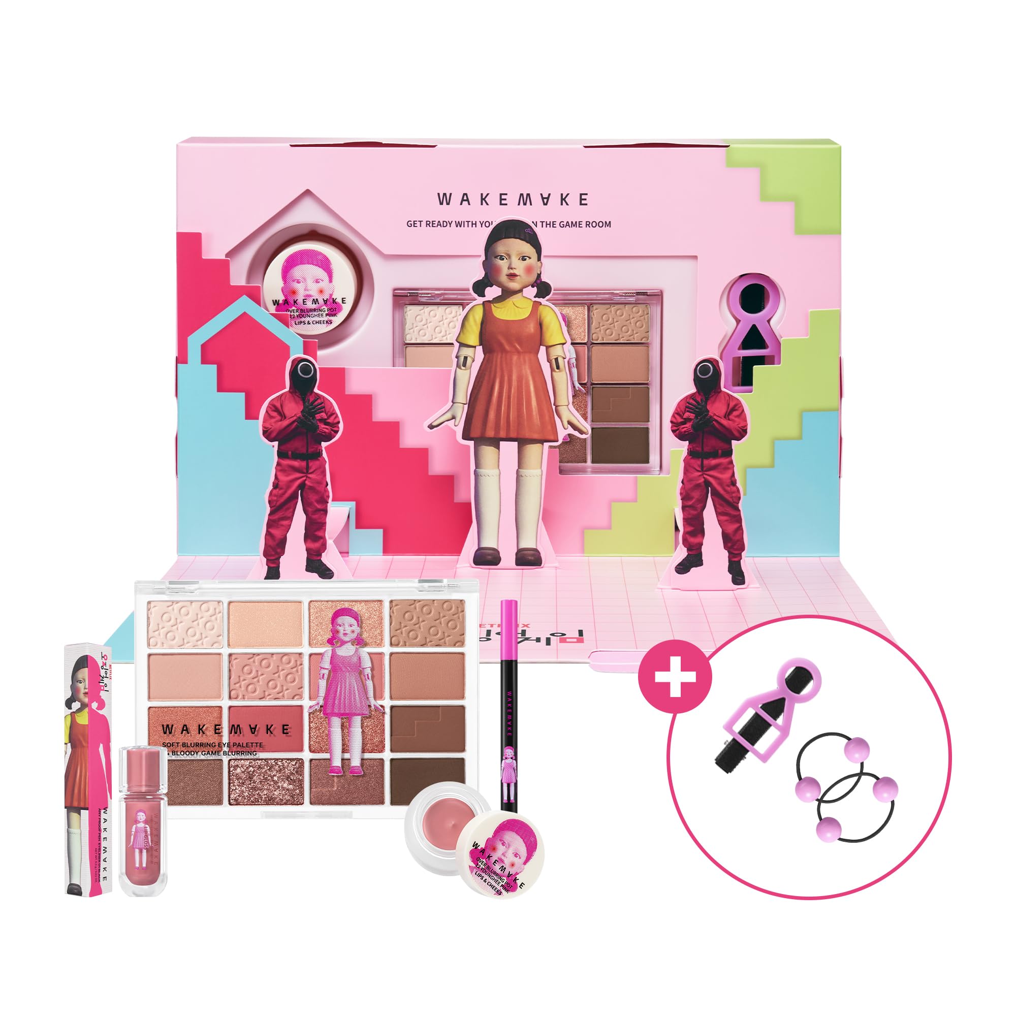 WAKEMAKE WM X Netflix Squid Game packaging shows premium branding for gifting and display