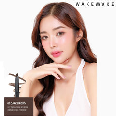 WAKEMAKE Natural Hard Brow Pencil built-in-sharpener keeps brows sharp and ready