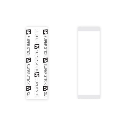 Walker Tape Stick Strips closeup: precise placement for secure extended wear.