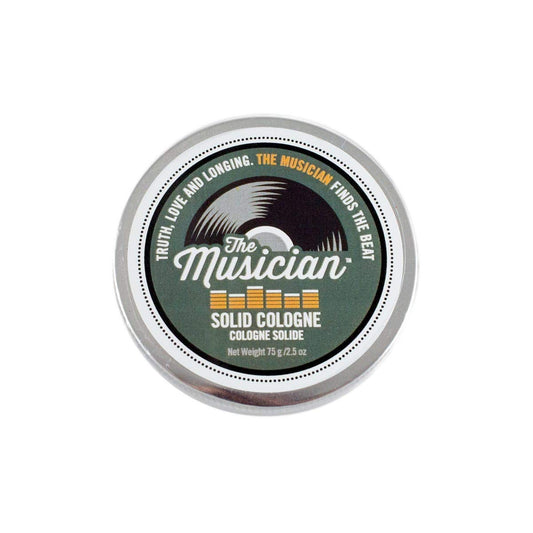 Walton Wood Farm The Musician solid cologne in a compact tin for travel-ready freshness.