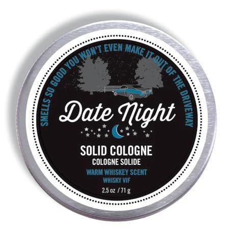 Walton Wood Farm solid cologne date night tin for portable fragrance on the go.
