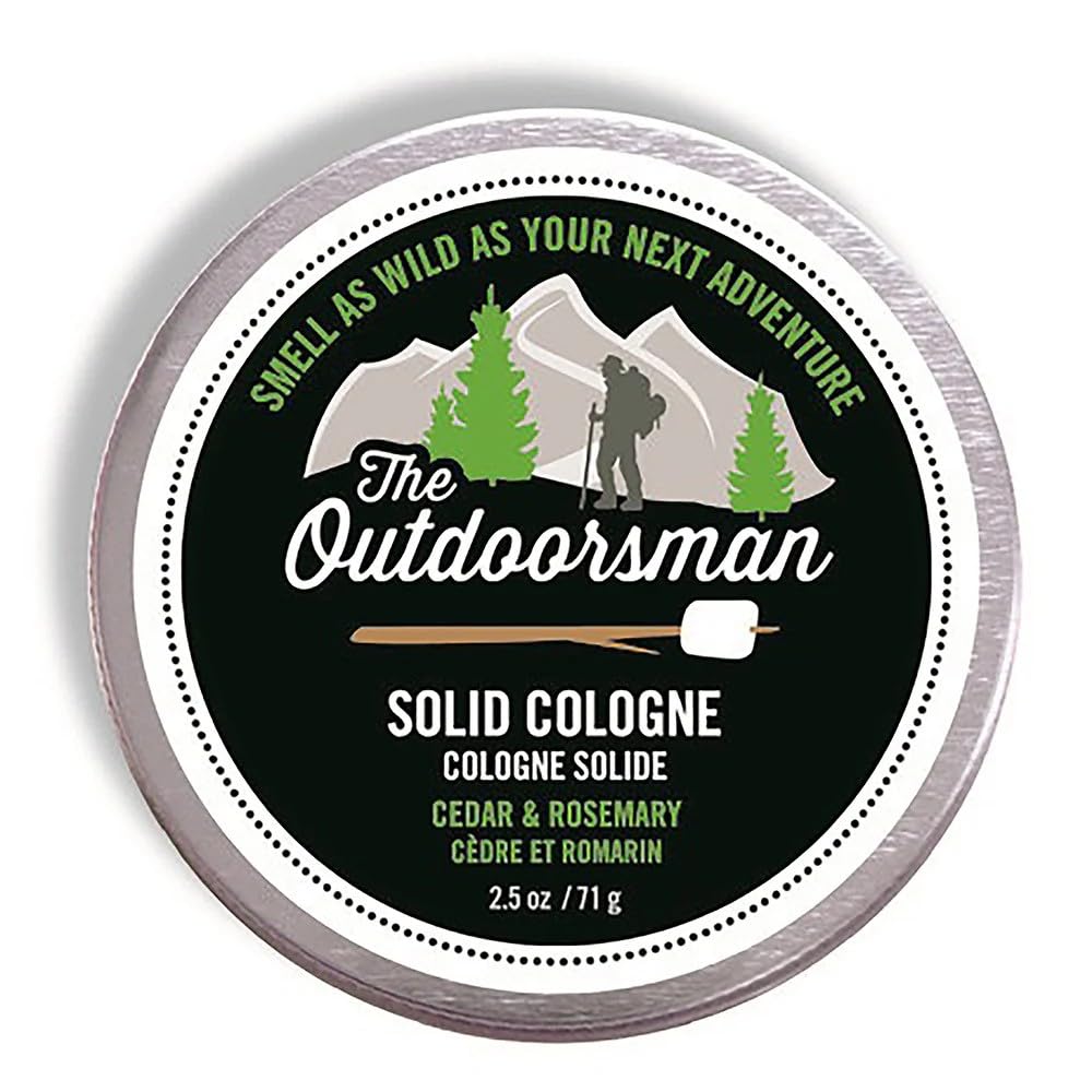 Walton Wood Farm Outdoorsman solid cologne bottle with forest river scent for outdoor adventures