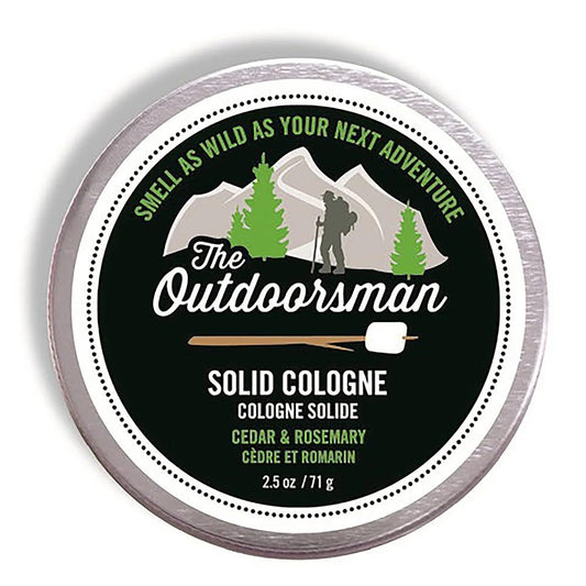 Walton Wood Farm Outdoorsman solid cologne bottle with forest river scent for outdoor adventures