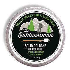 Walton Wood Farm Outdoorsman solid cologne bottle with forest river scent for outdoor adventures