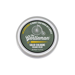 Walton Wood Farm The Gentleman solid cologne packaging showcases premium craftsmanship and travel-friendly design.