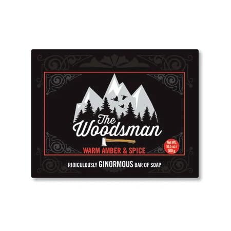 Walton Wood Farm The Woodsman soap bar, warm amber and spice scent, ideal for daily cleansing