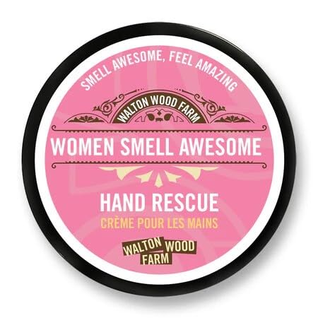 Walton Wood Farm Hand Rescue 4oz bottle demonstrating quick-absorb hydration for dry hands
