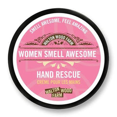 Walton Wood Farm Hand Rescue 4oz bottle demonstrating quick-absorb hydration for dry hands