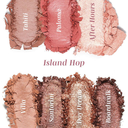 Wander Beauty Getaway Eyeshadows Island Hop quad for versatile day-to-night looks.