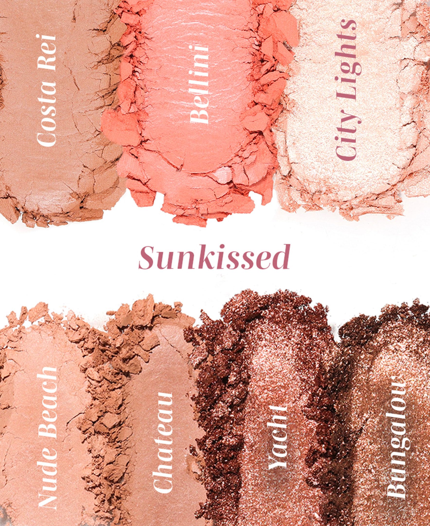 Wander Beauty Getaway eyeshadows in Sunkissed for versatile eyelid color.