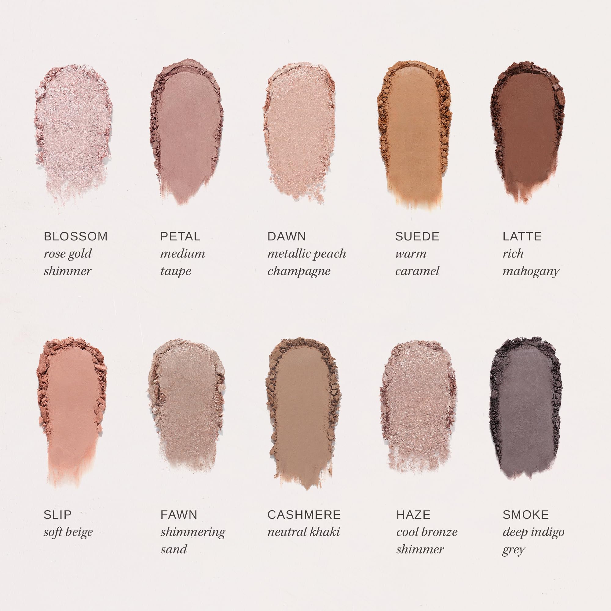 Wander Beauty In Neutral shades swatches show matte and shimmer options.